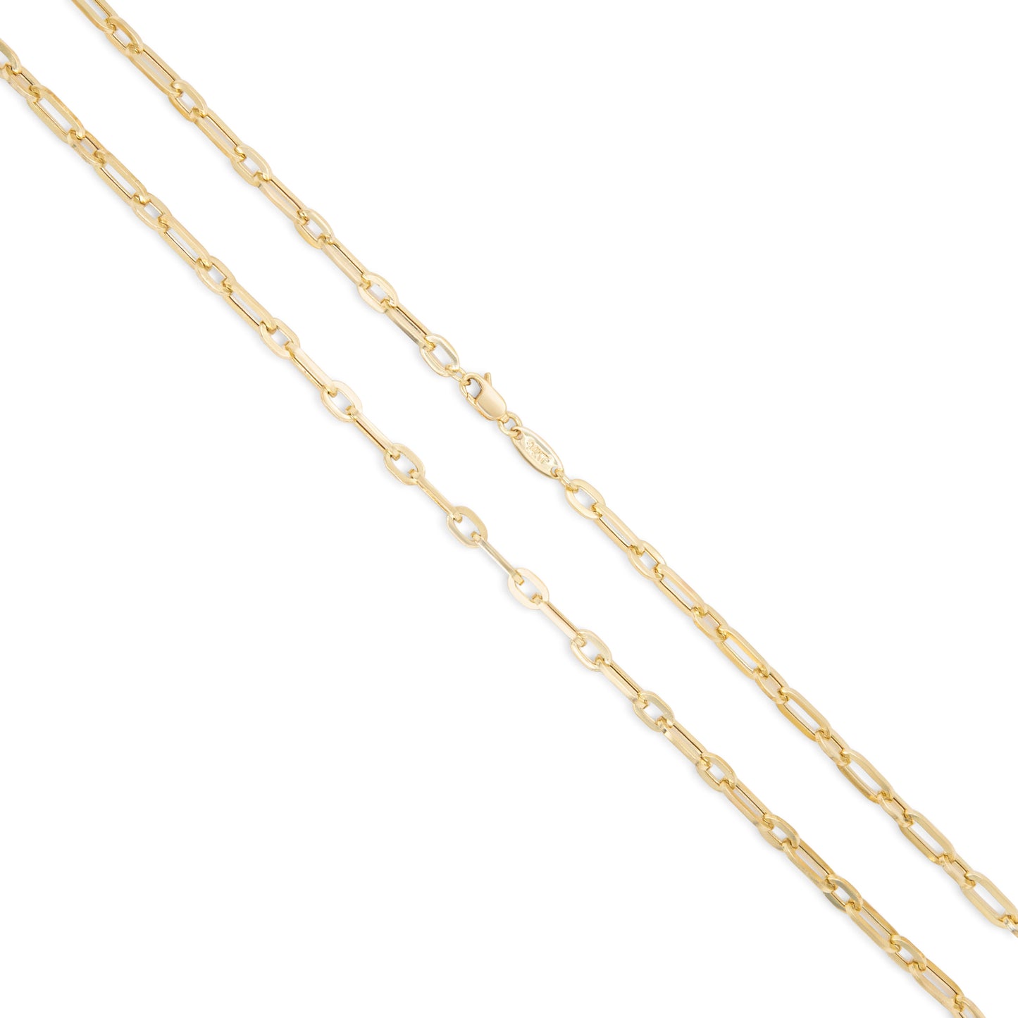14K Figaro Paper Clip Chain