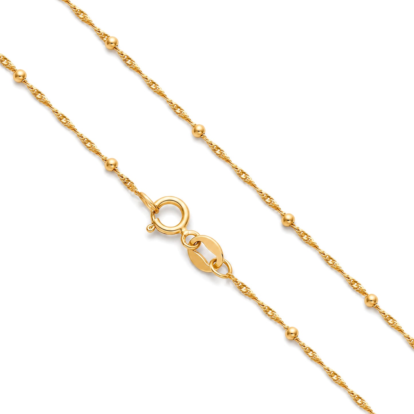14K Singapore by the Yard Chain