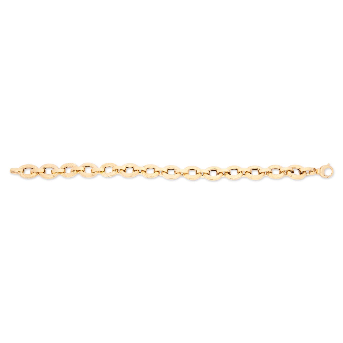 14k Yellow Gold Chunky Twisted Rolo Bracelet