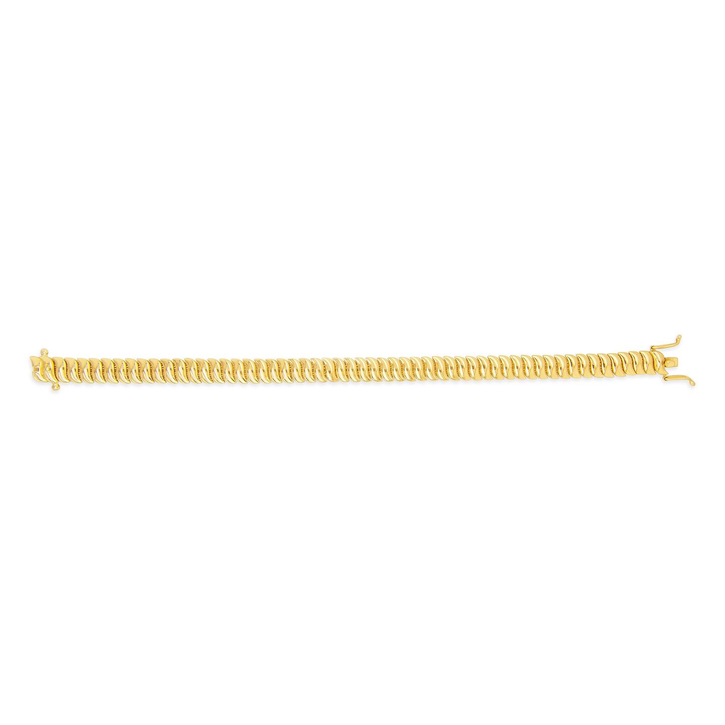 14K Yellow Gold Double-Row Polished Bead Bracelet