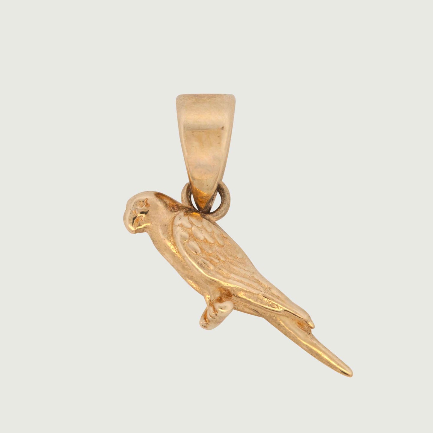14k Yellow Gold Tiny Bird Pendant