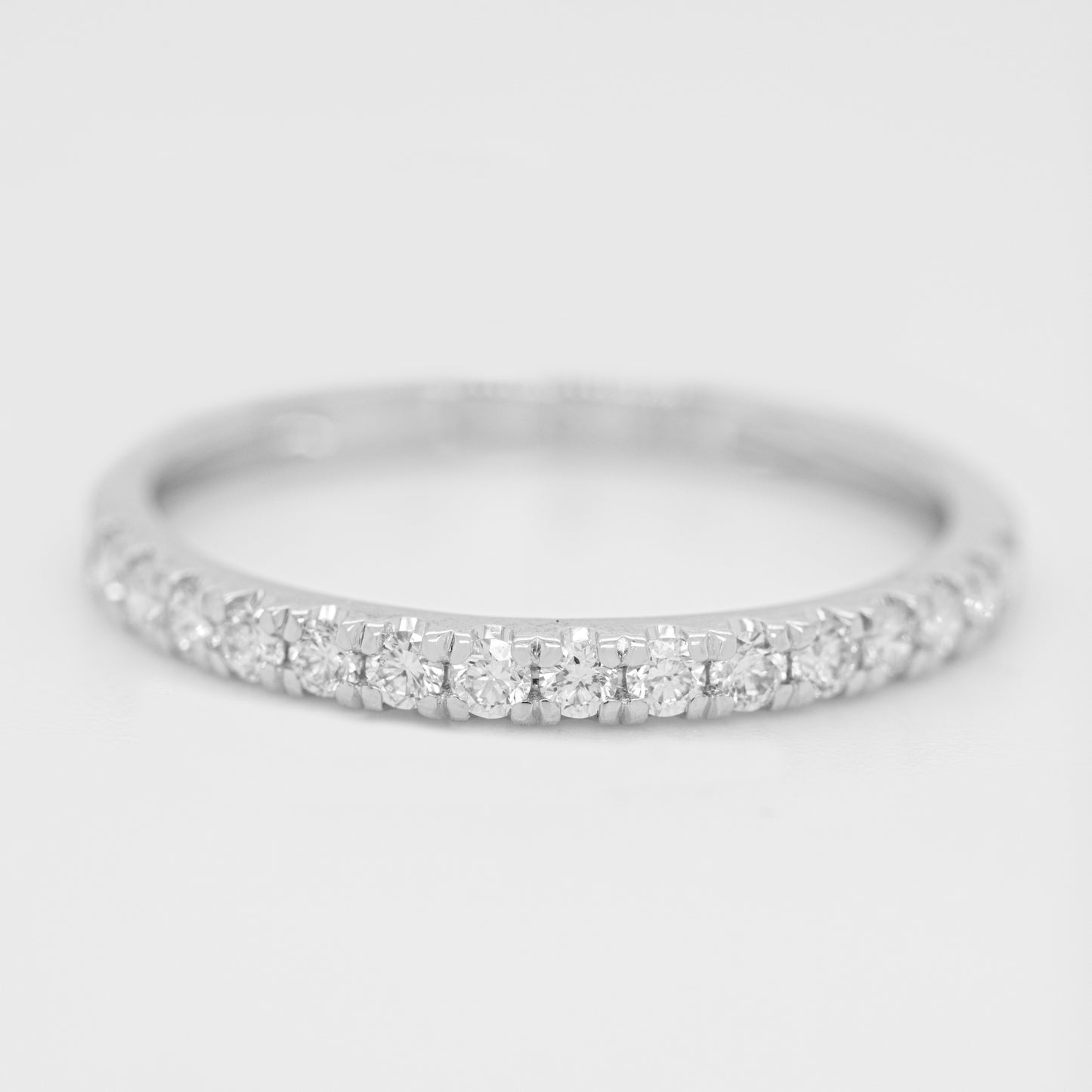 14K White Gold Half Eternity Diamond Ring
