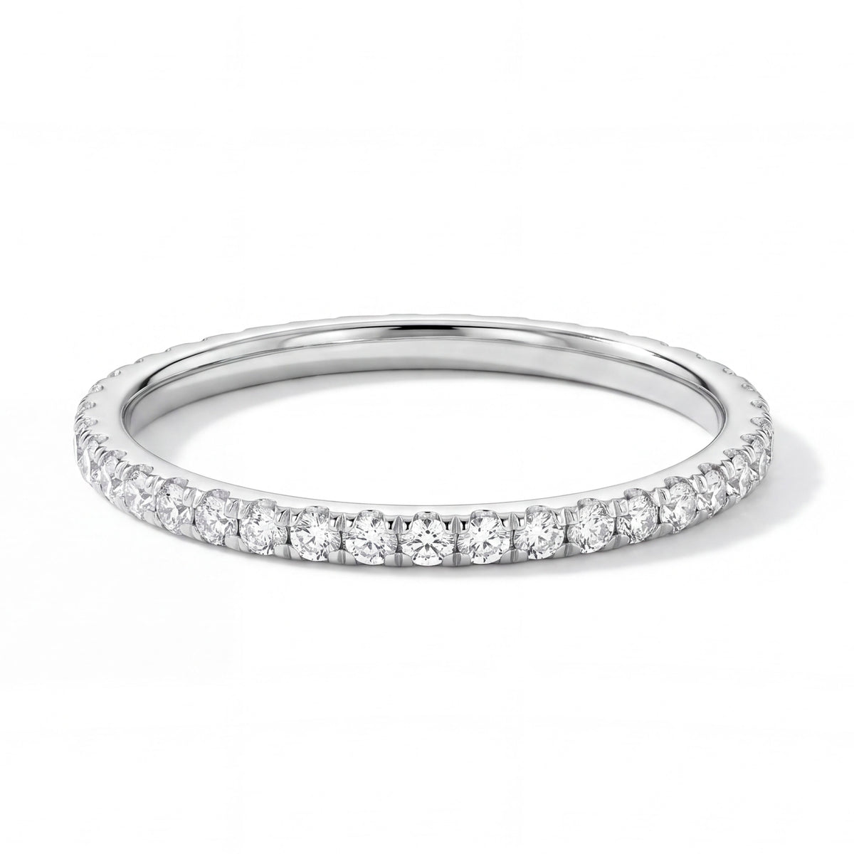 14K White Gold Diamond Eternity Band Style 3