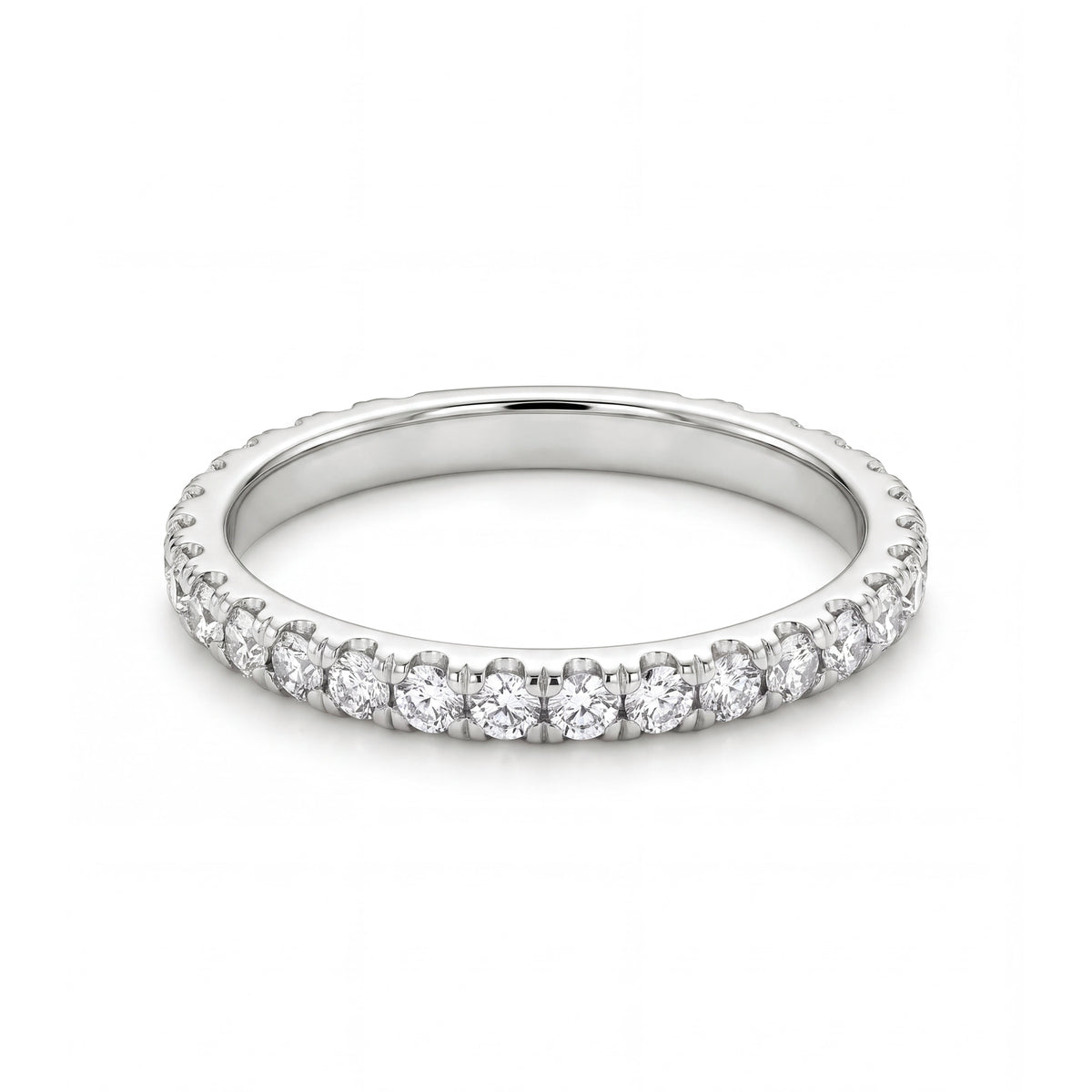 14K White Gold Diamond Eternity Band