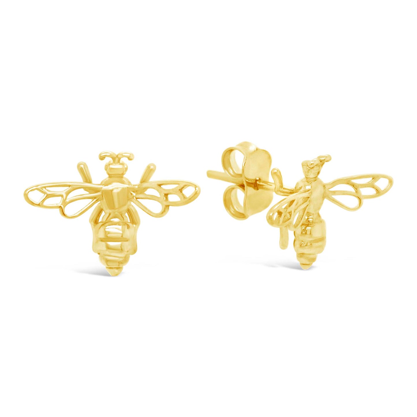 14K Yellow Gold Bee Earring