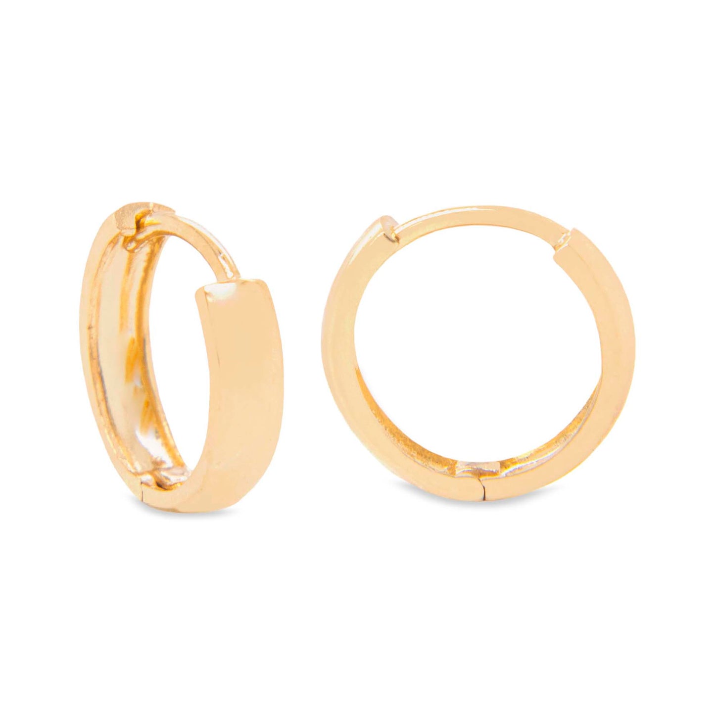 14K Yellow Gold Mini 10mm Huggie Earring