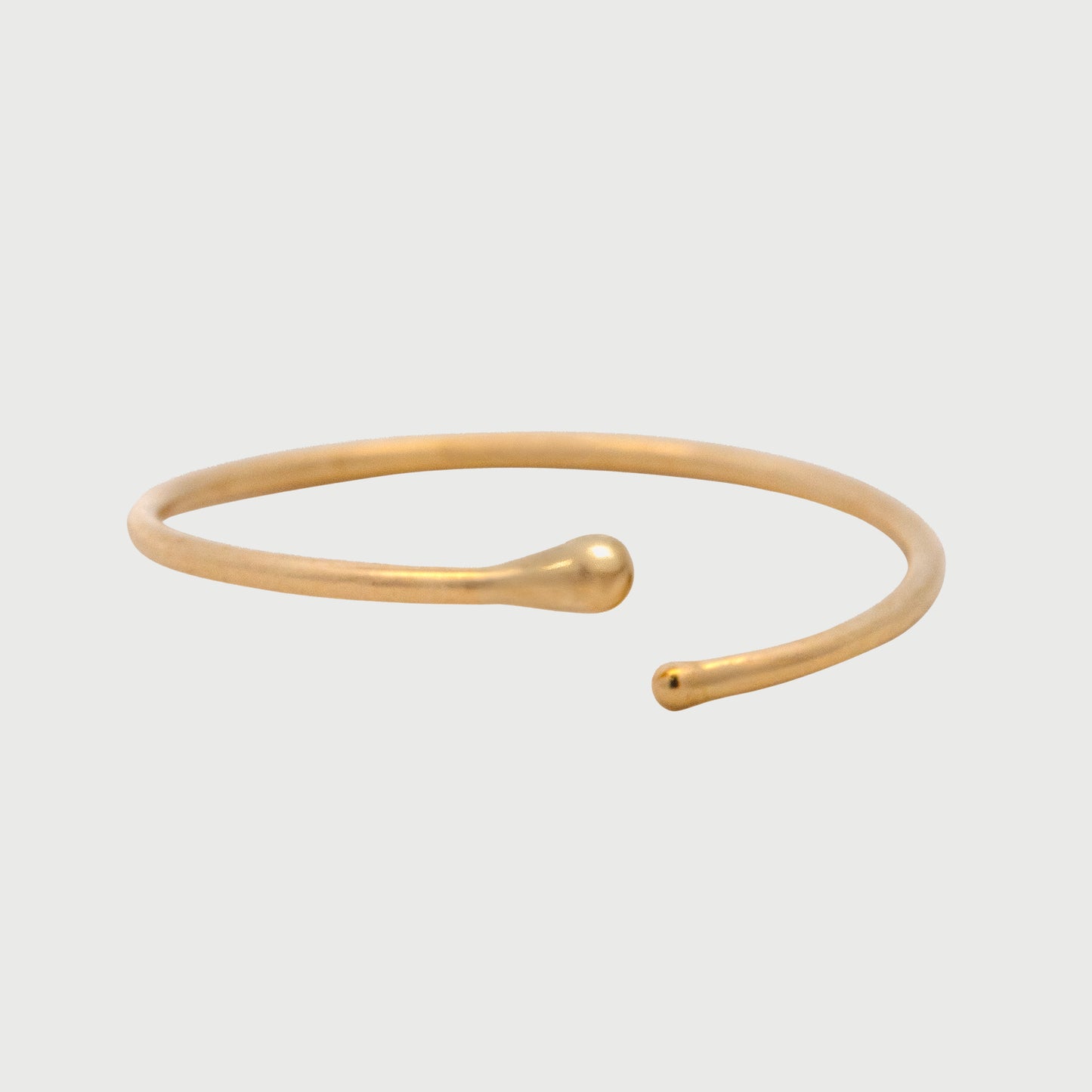 14K Yellow Gold Polished Ball-End Nose Ring Hoop