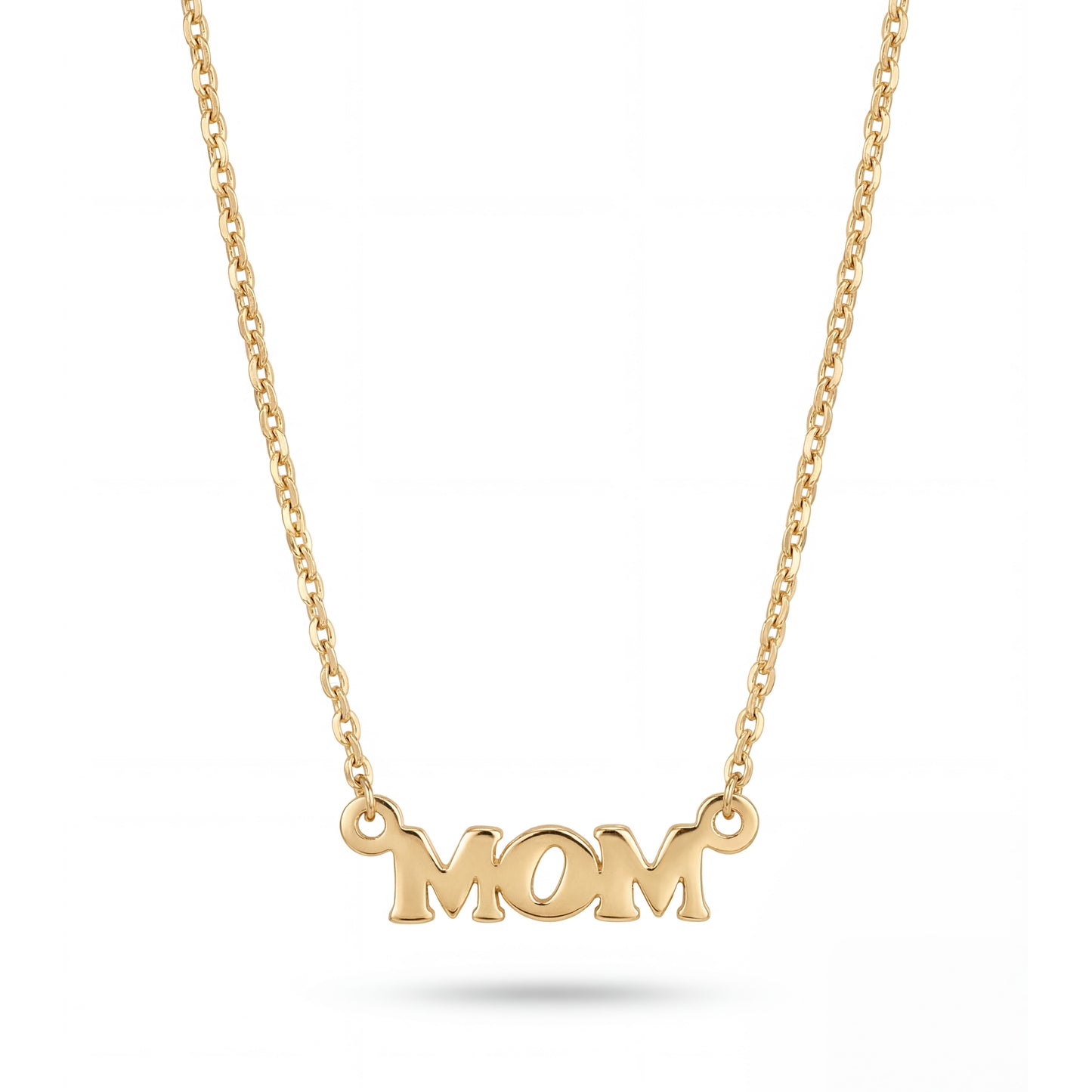 14K Yellow Gold "Mom" Necklace