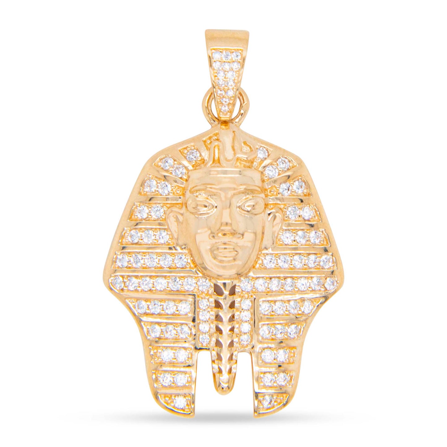 14K Yellow Gold Egyptian with CZ Accents Men's Pendant