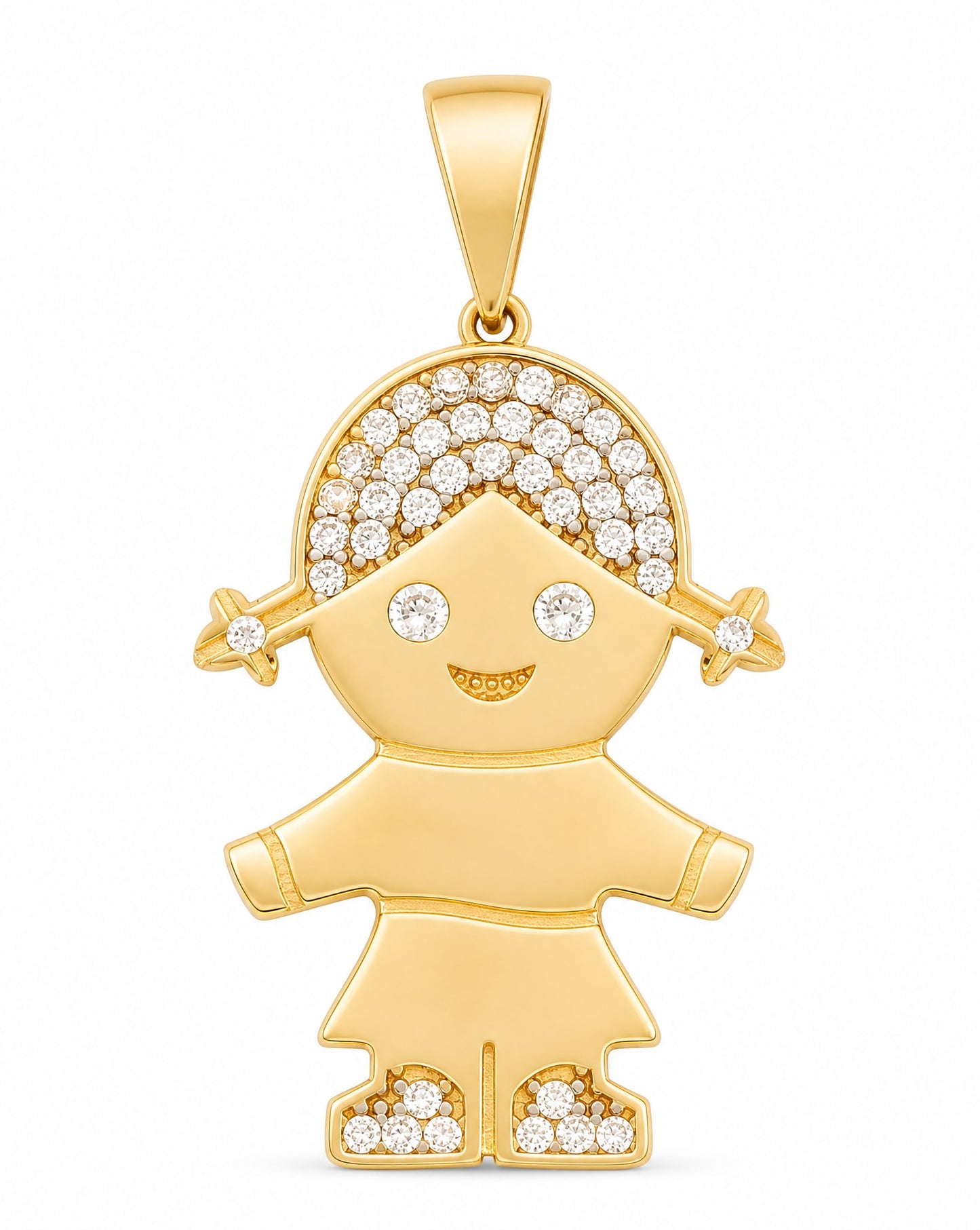 14k Yellow Gold Small Girl Pendant