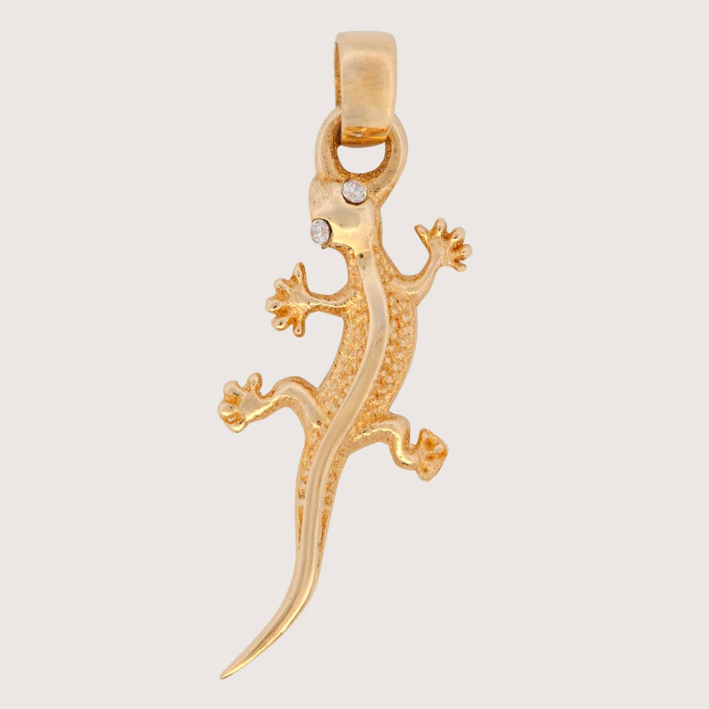 14K Yellow Gold Tiny Lizard Pendant