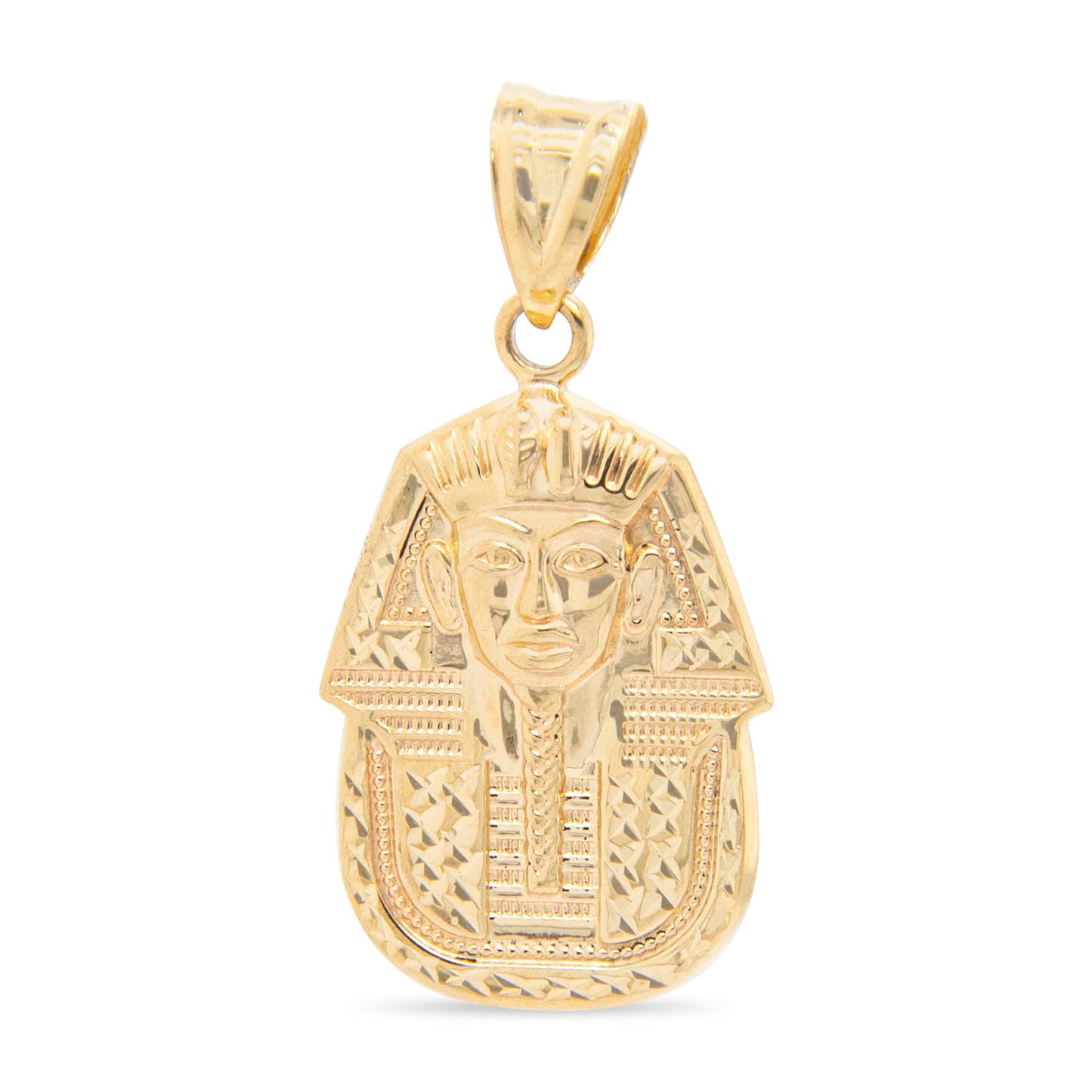 14K Yellow Gold Textured Egyptian Men's Pendant