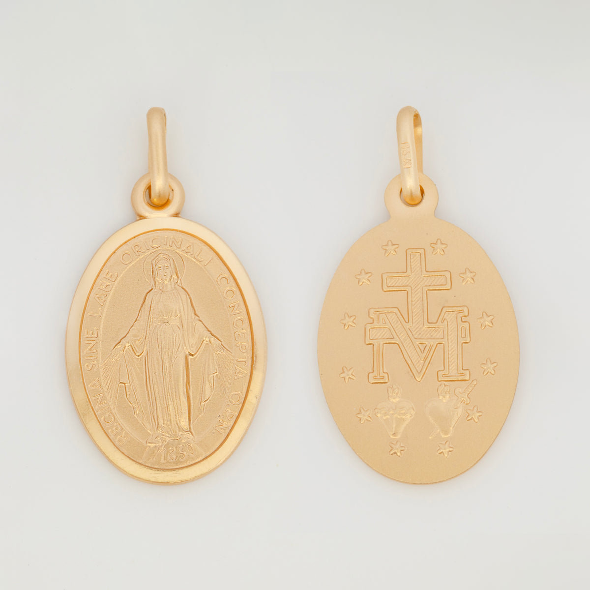 14k Yellow Gold Milagrosa Medal Pendant- 25mm
