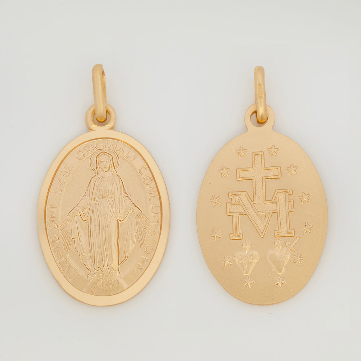14k Yellow Gold Milagrosa Medal Pendant- 30mm