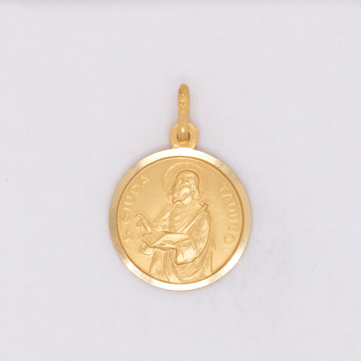 14k Yellow Gold St.Jude Medal Pendant- 25mm