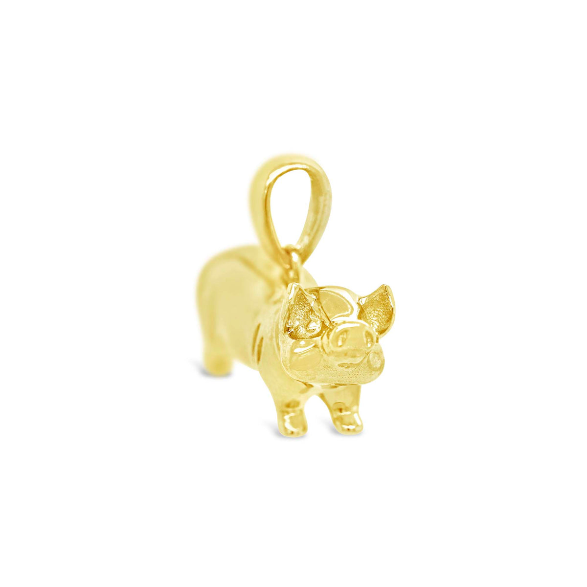 14k Yellow Gold Pig Pendant