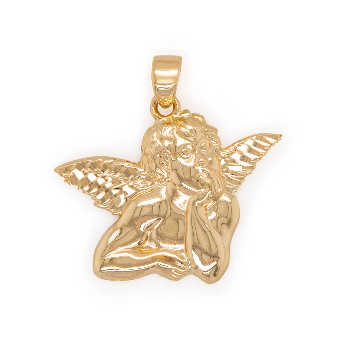 14k Yellow Gold Angel Pendant