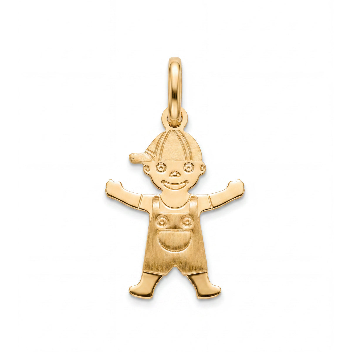 14k Yellow Gold Boy Pendant