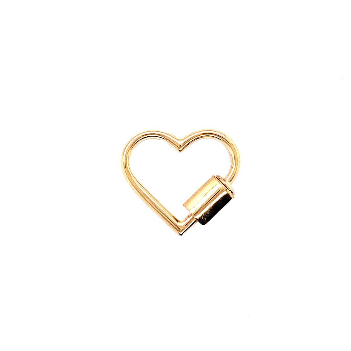 14k Yellow Gold Open Heart with Scroll Pendant