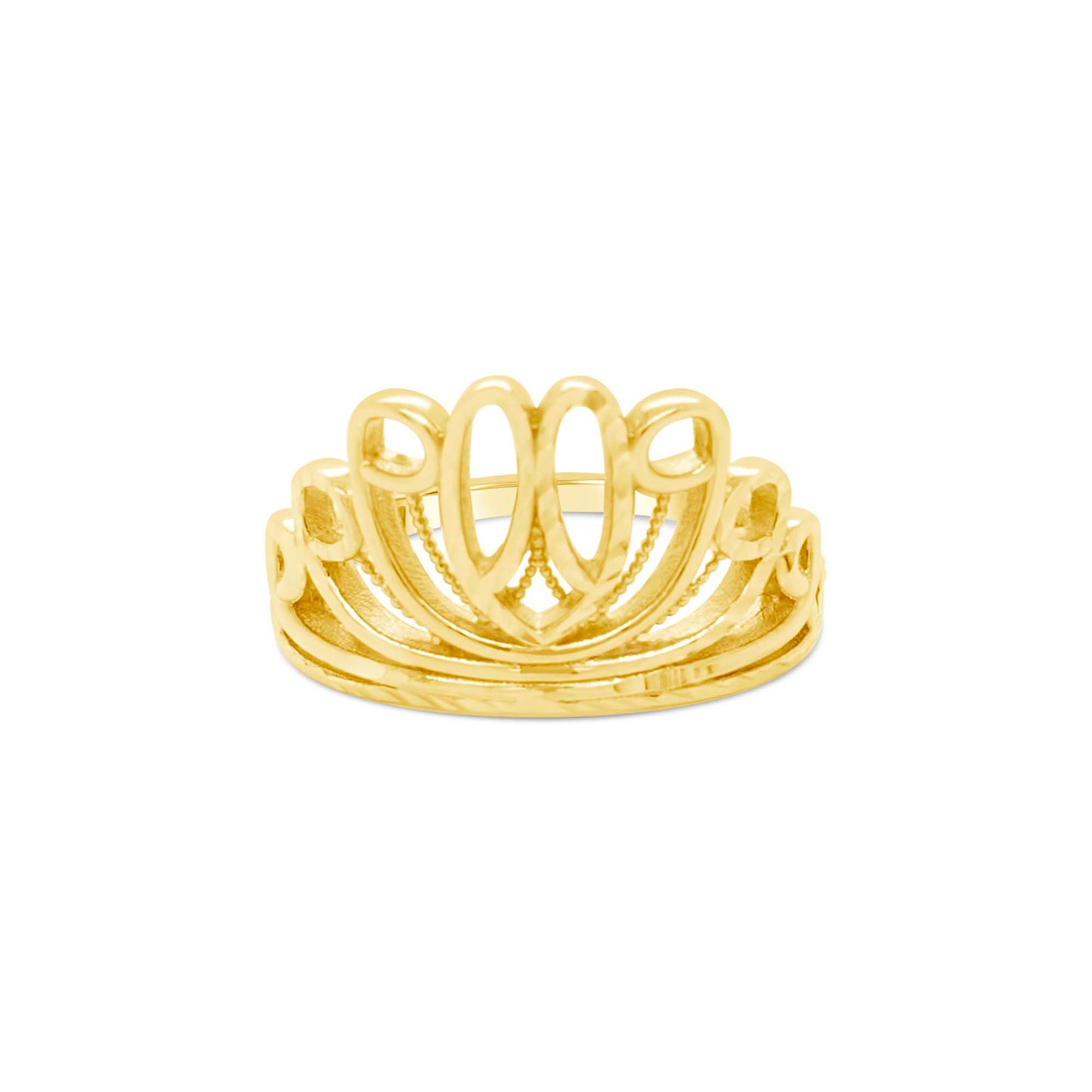 14K Yellow Gold Open Crown Ring