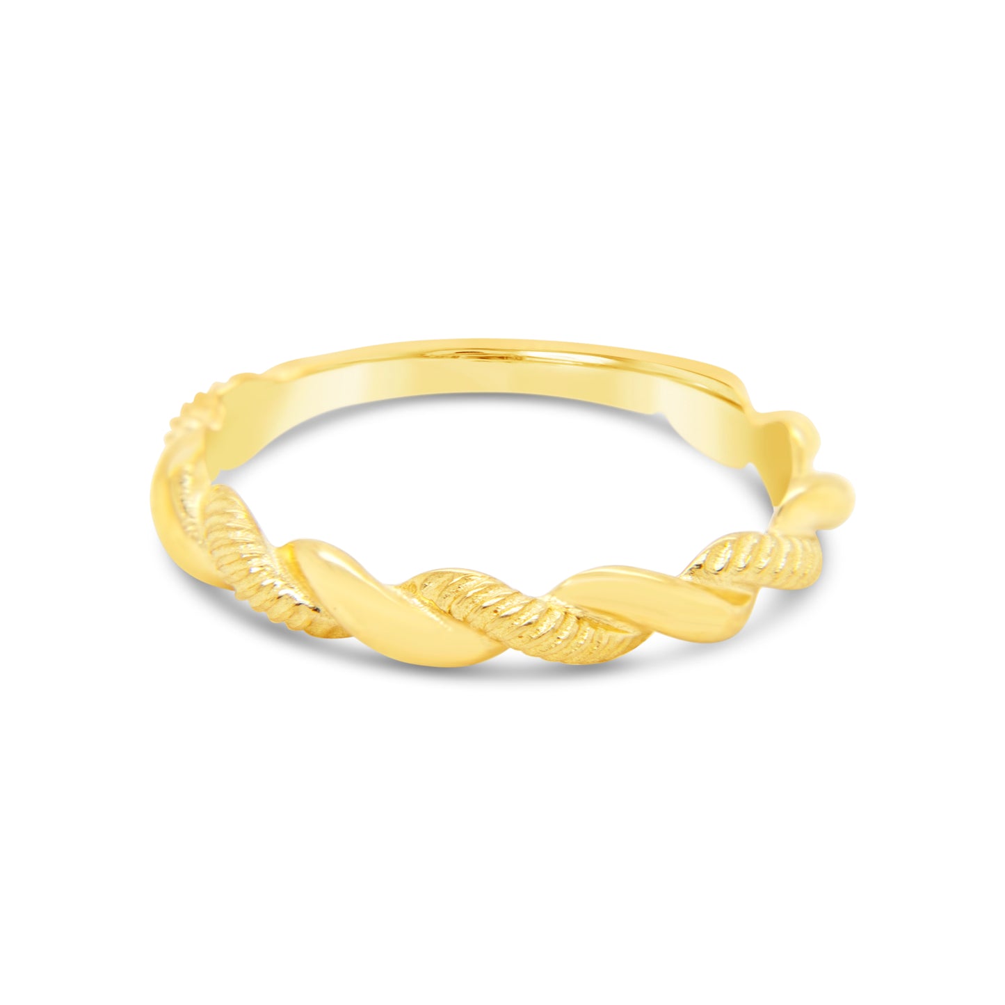 14K Yellow Gold Twisted Rope Ring