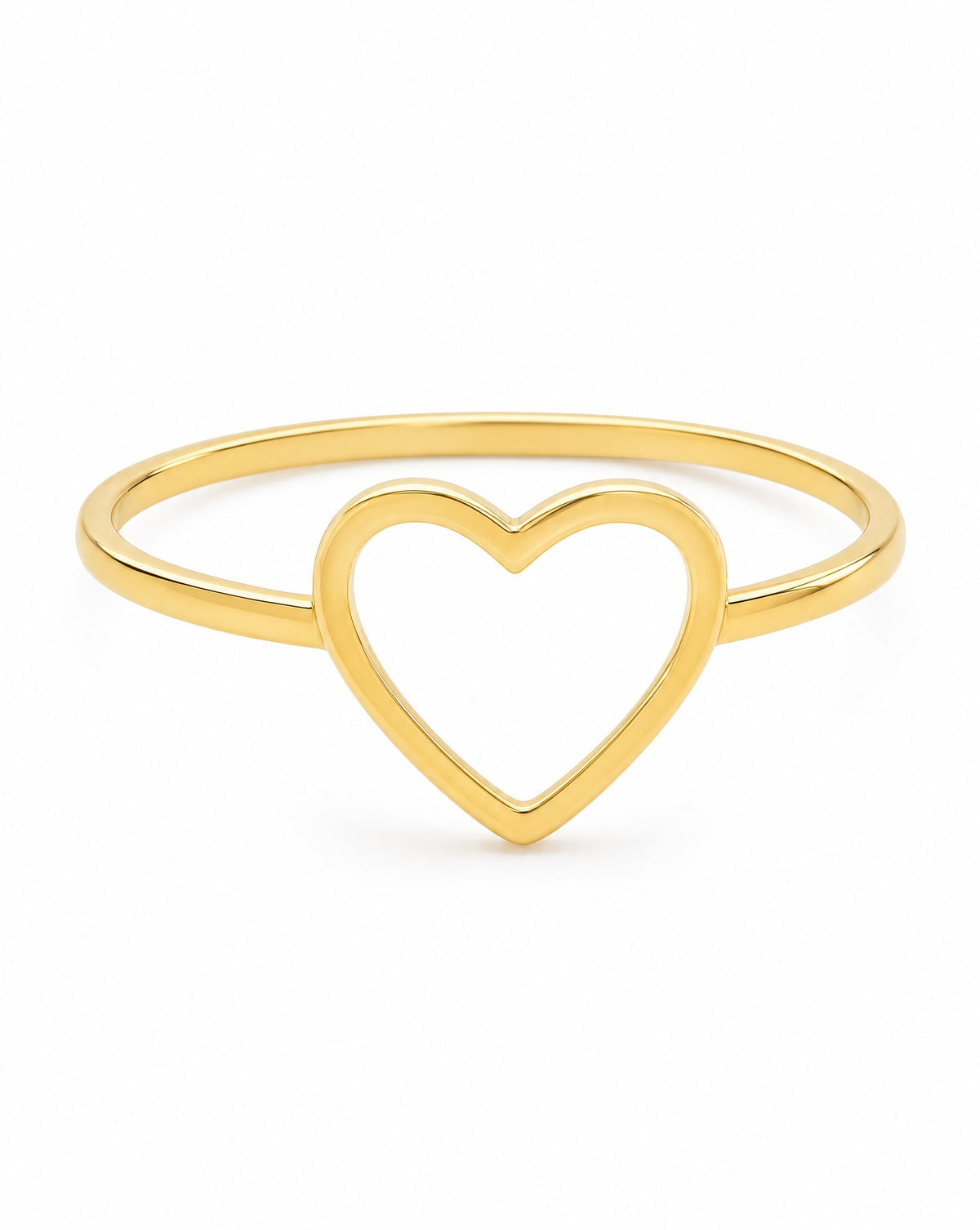 14k Yellow Gold Heart Shape Ring