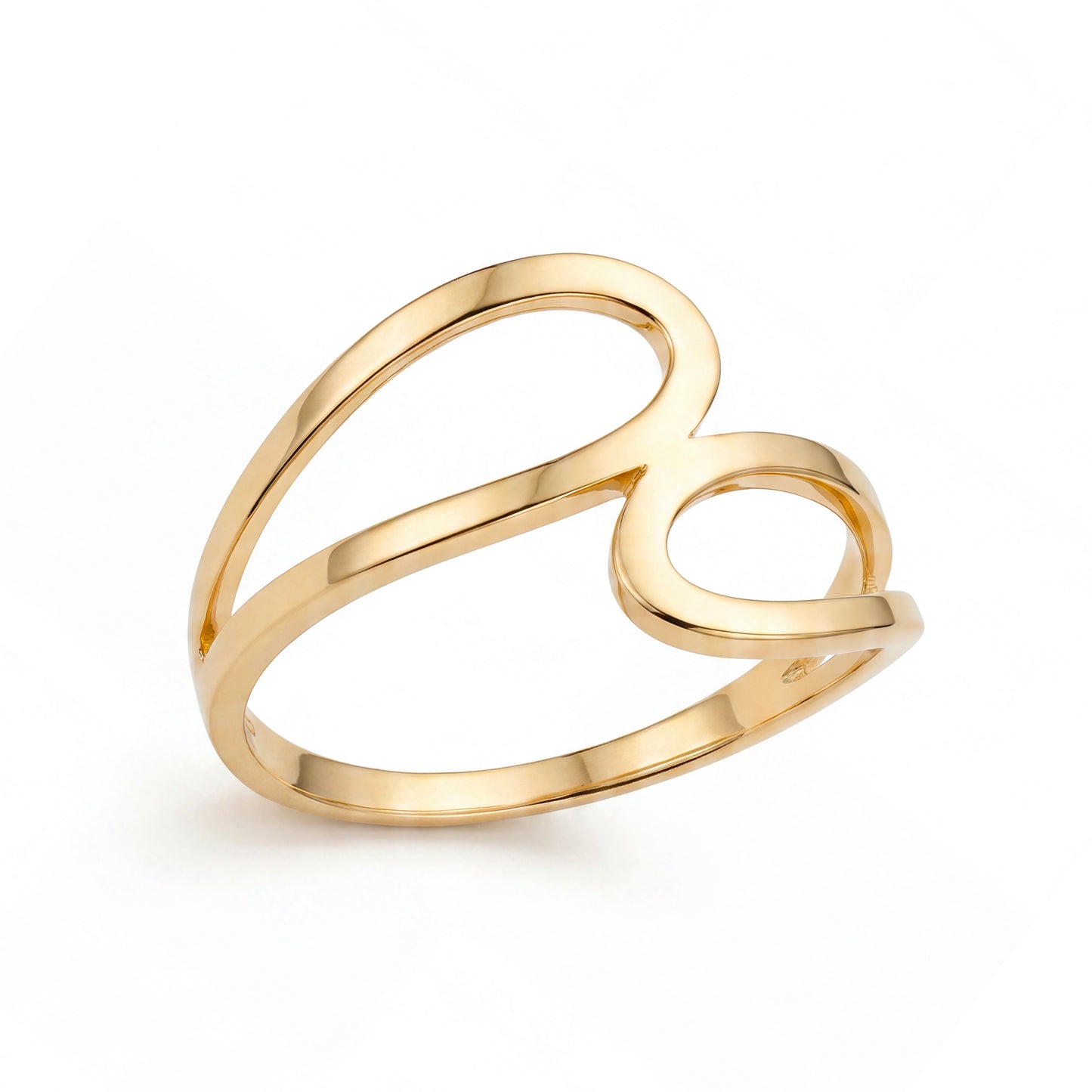 14K Yellow Gold Open Cuff Ring