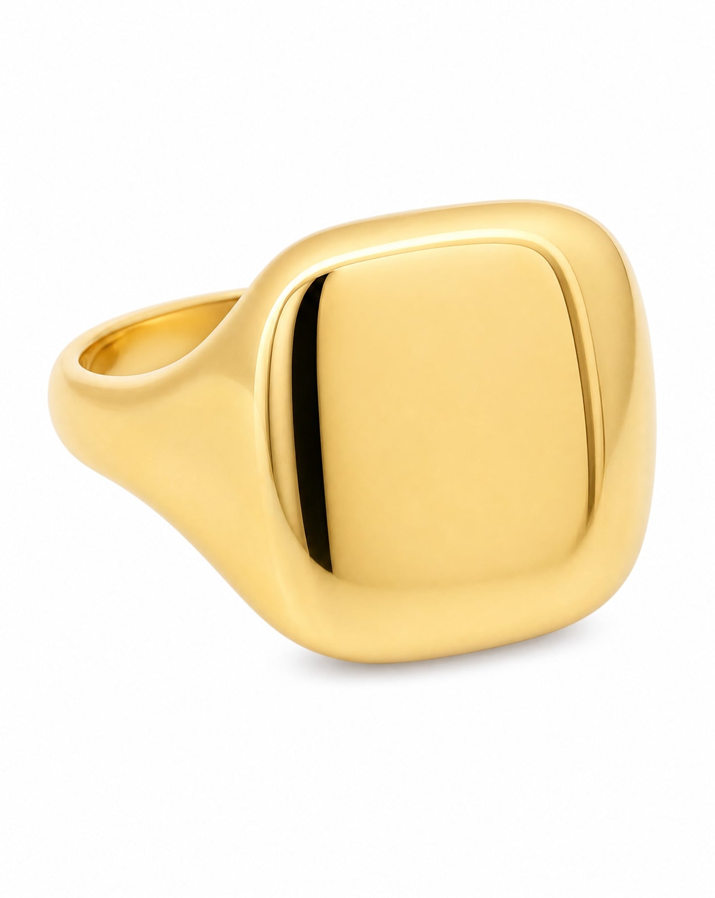 14K Yellow Gold Square Signet Ring