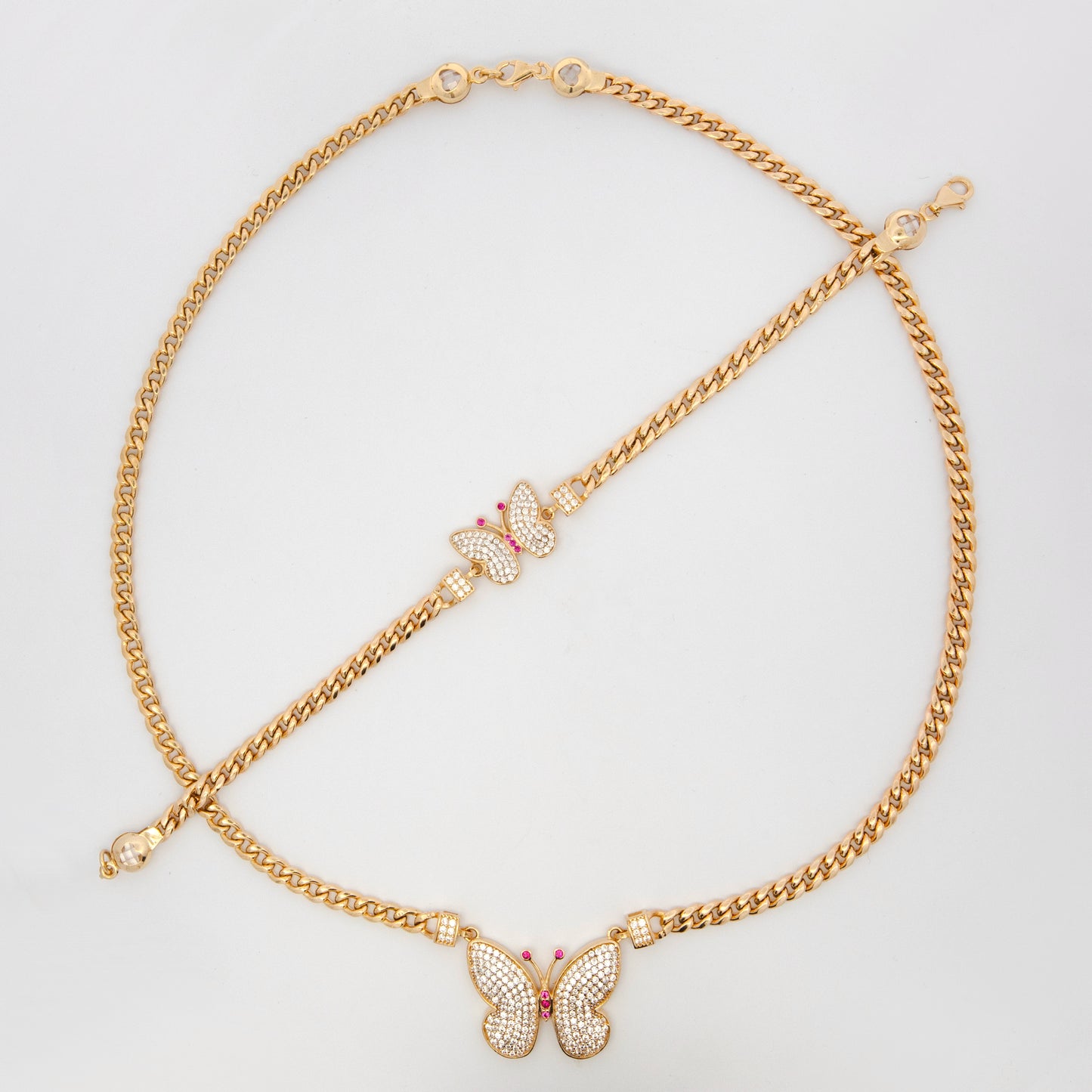 14k Yellow Gold Butterfly Set Style 2
