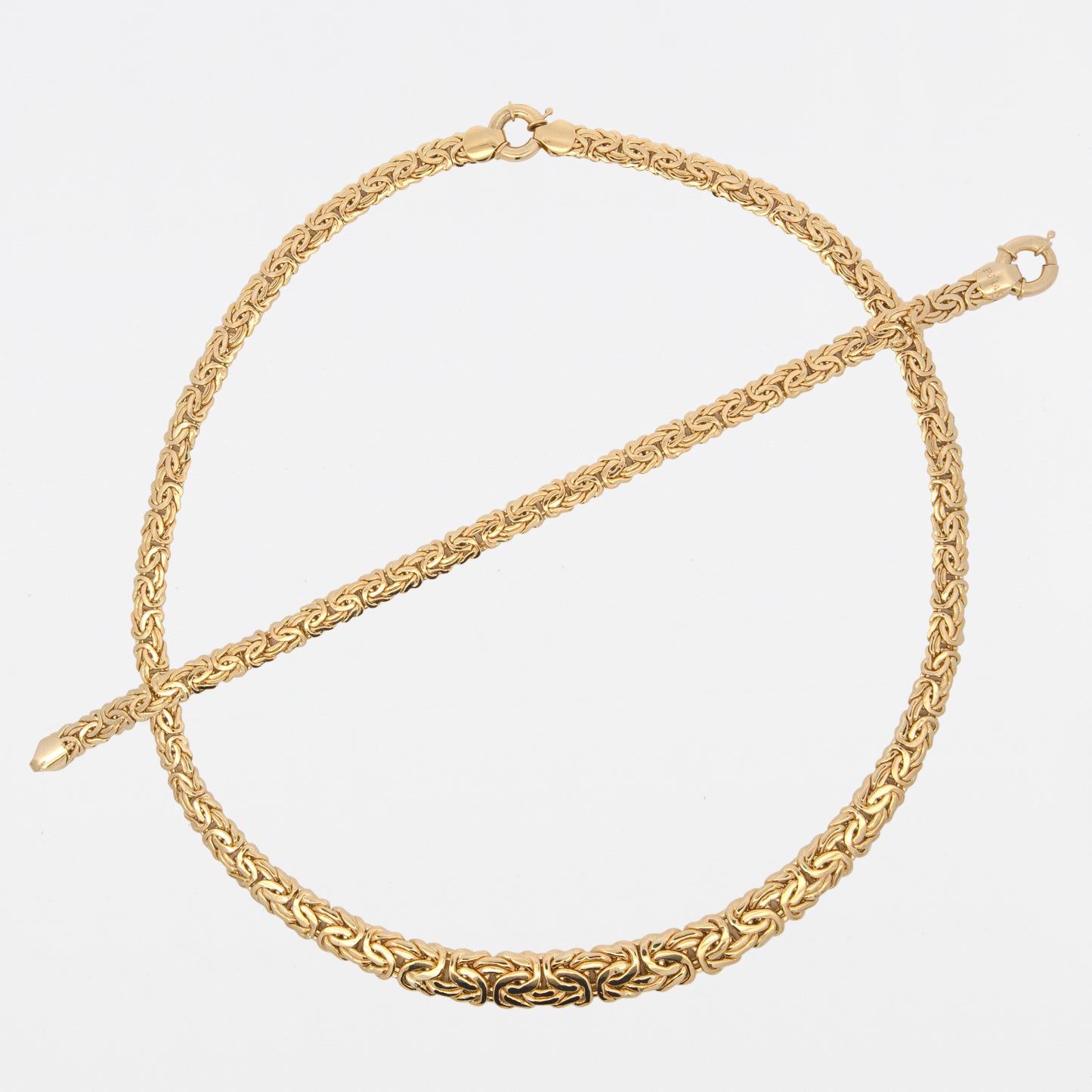 14k Yellow Gold Gradual Byzantine Set