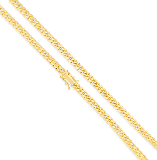 14k Solid Miami Cuban Box Clasp Chain