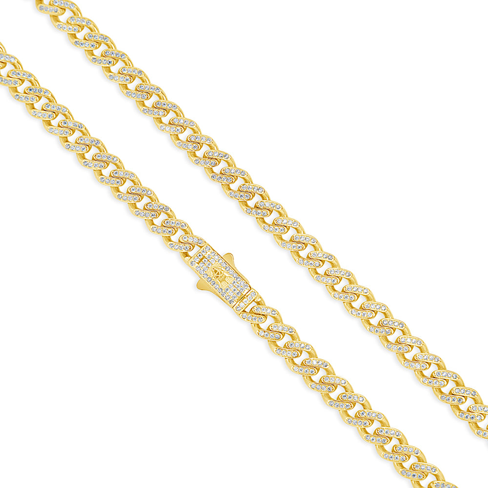 14K Monaco CZ Chain