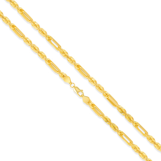 14k Solid Figaro Rope Chain