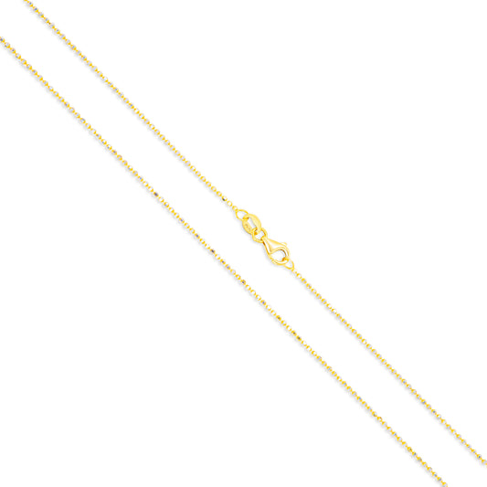 14K Two Tones Faceted Beaded Chain