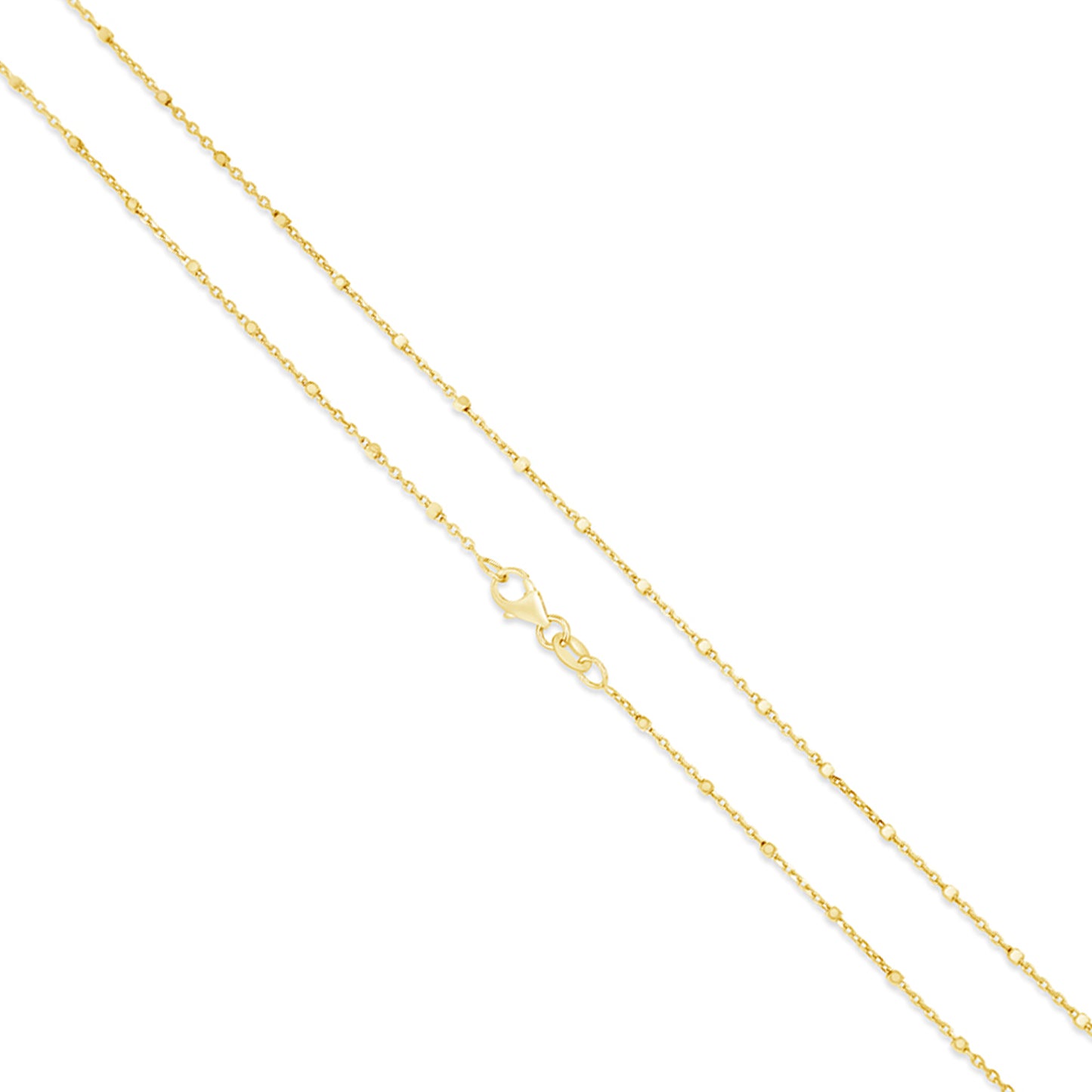 14K Cable and Faceted Bead Chain