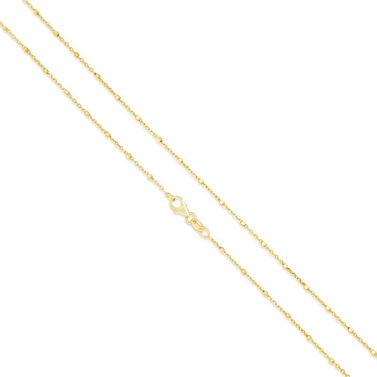 14K Cable and Faceted Bead Chain