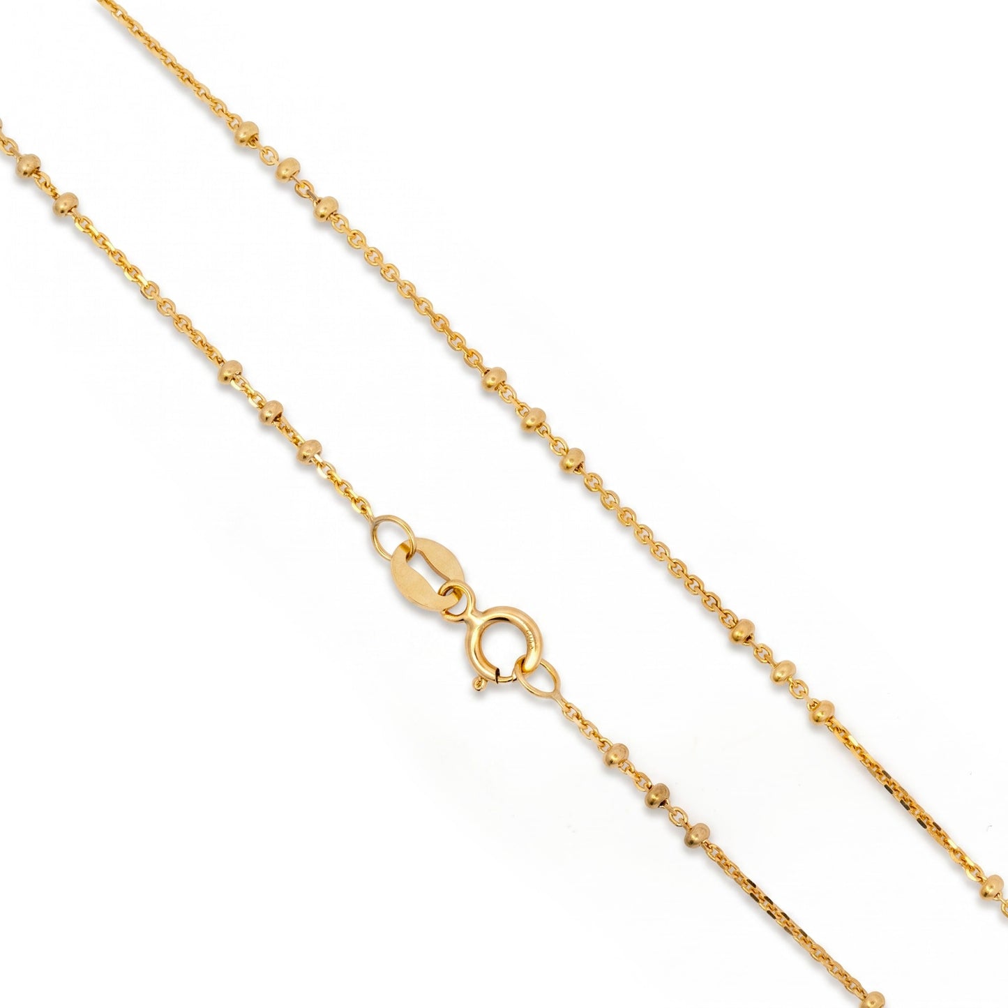 14K Triple Beads by the Yard Chain