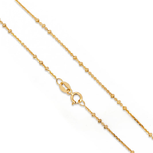 14K Triple Beads by the Yard Chain