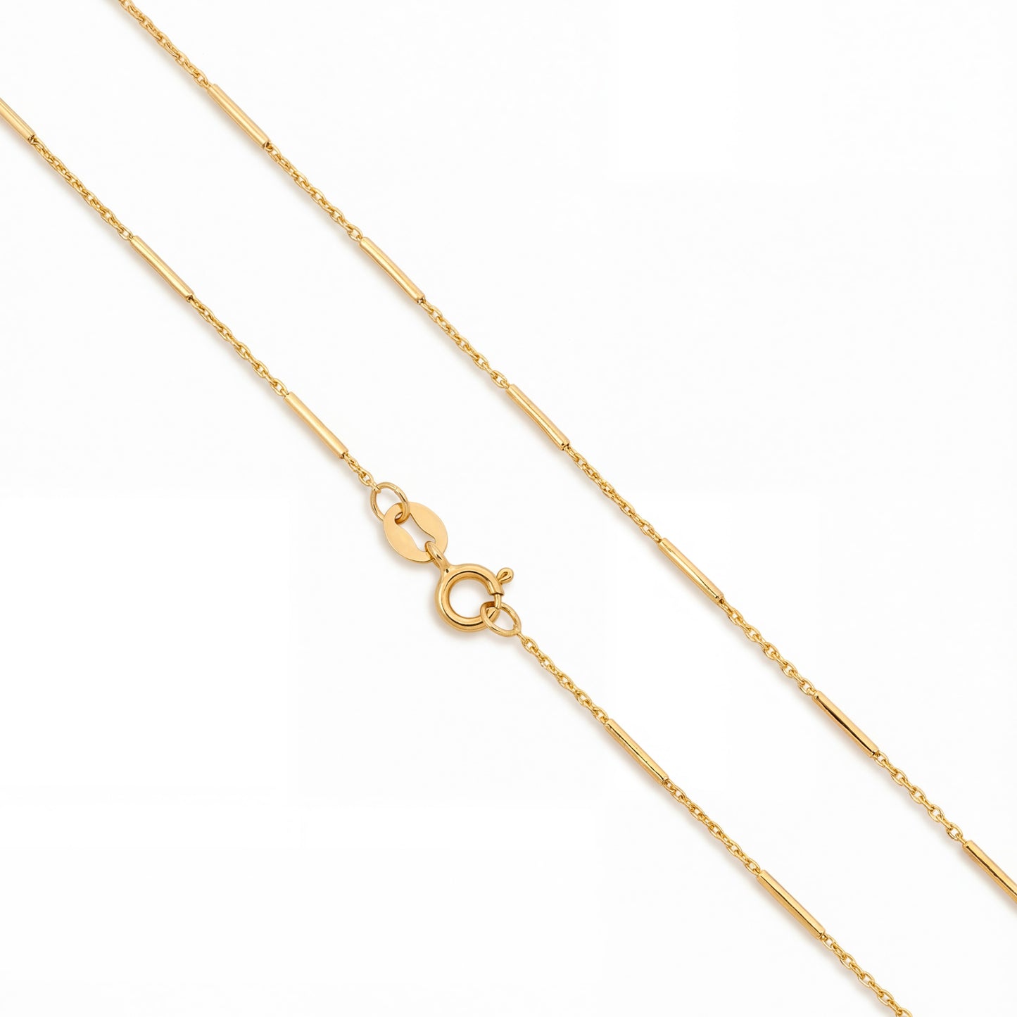 14K Yellow Gold Bar By the Yard Chain