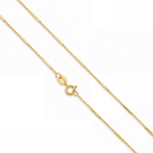 14K Yellow Gold Bar By the Yard Chain