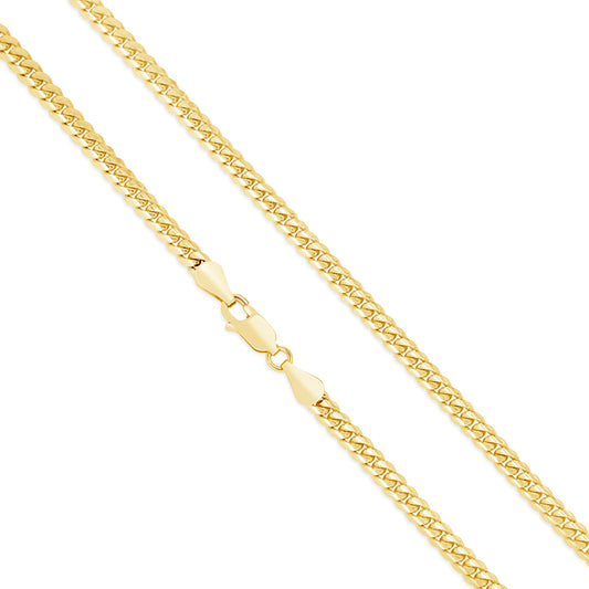 14k Solid Miami Cuban Lobster Clasp Chain