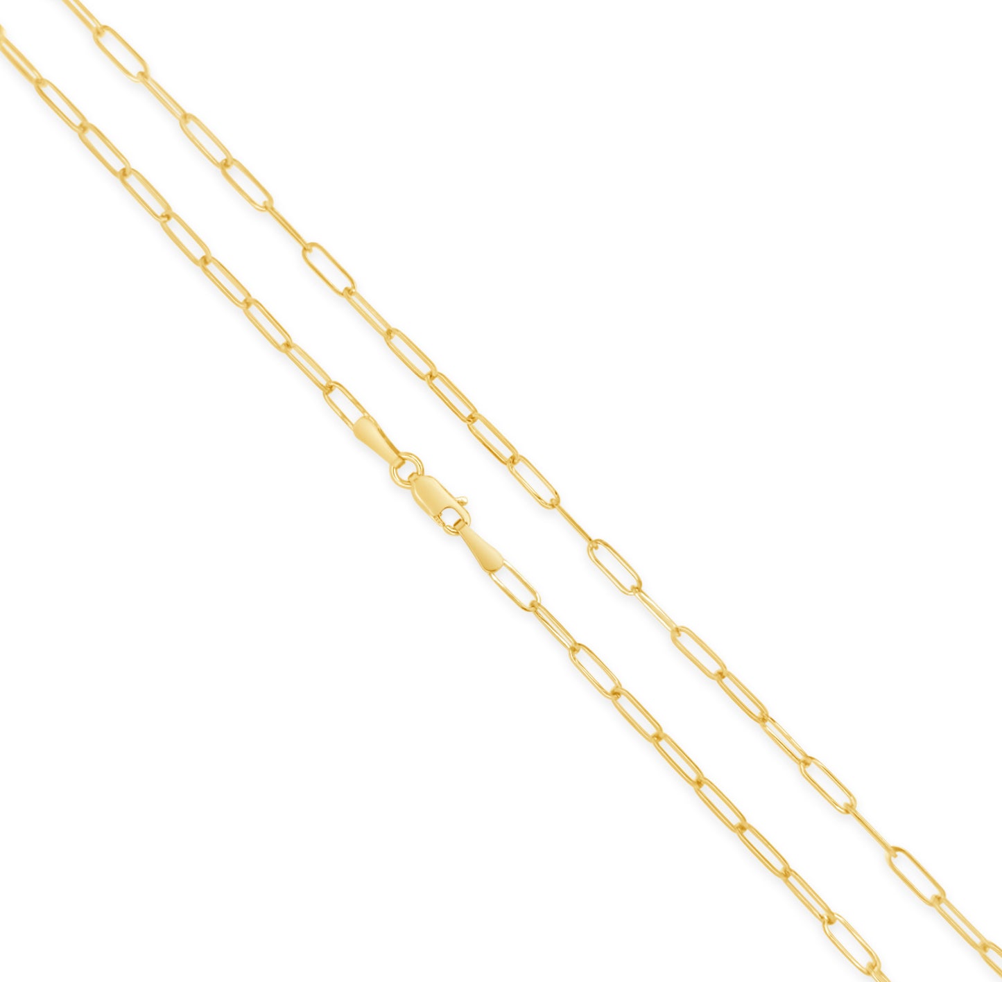 14K Solid Paper Clip Chain