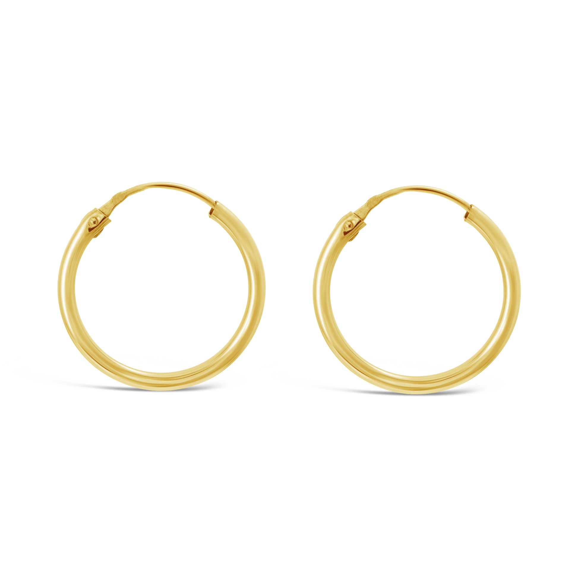18K Yellow Gold 20mm Classic Huggie Earrings