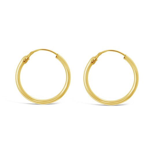 18K Yellow Gold 20mm Classic Huggie Earrings