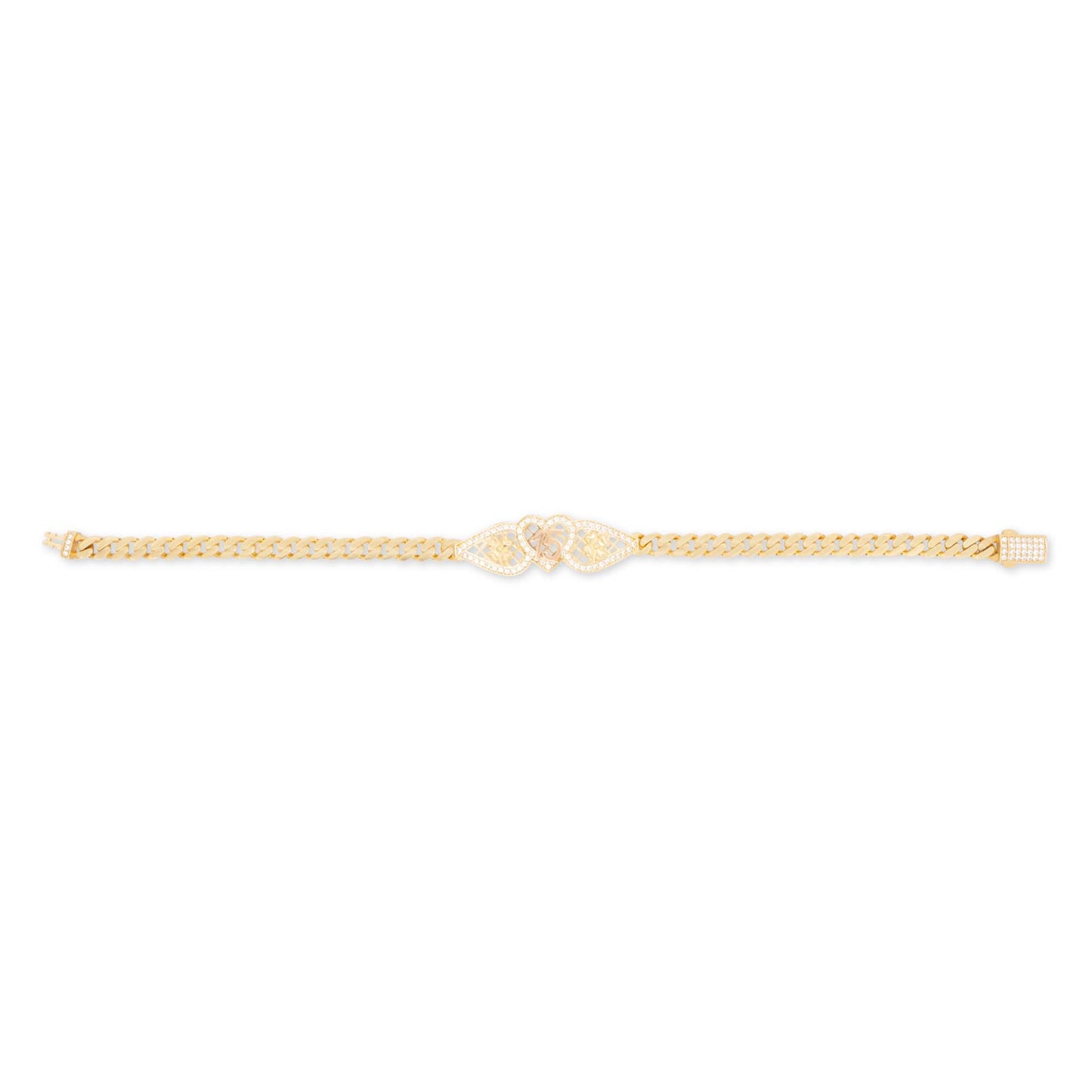 14k Yellow Gold Small Heart 15 Años Bracelet