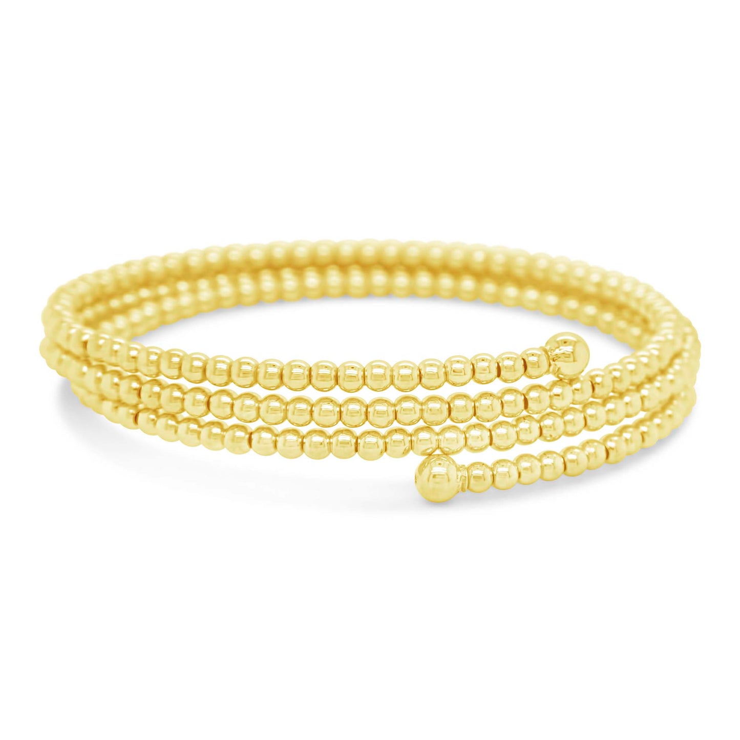 14K Yellow Gold Triple Wrap Bead