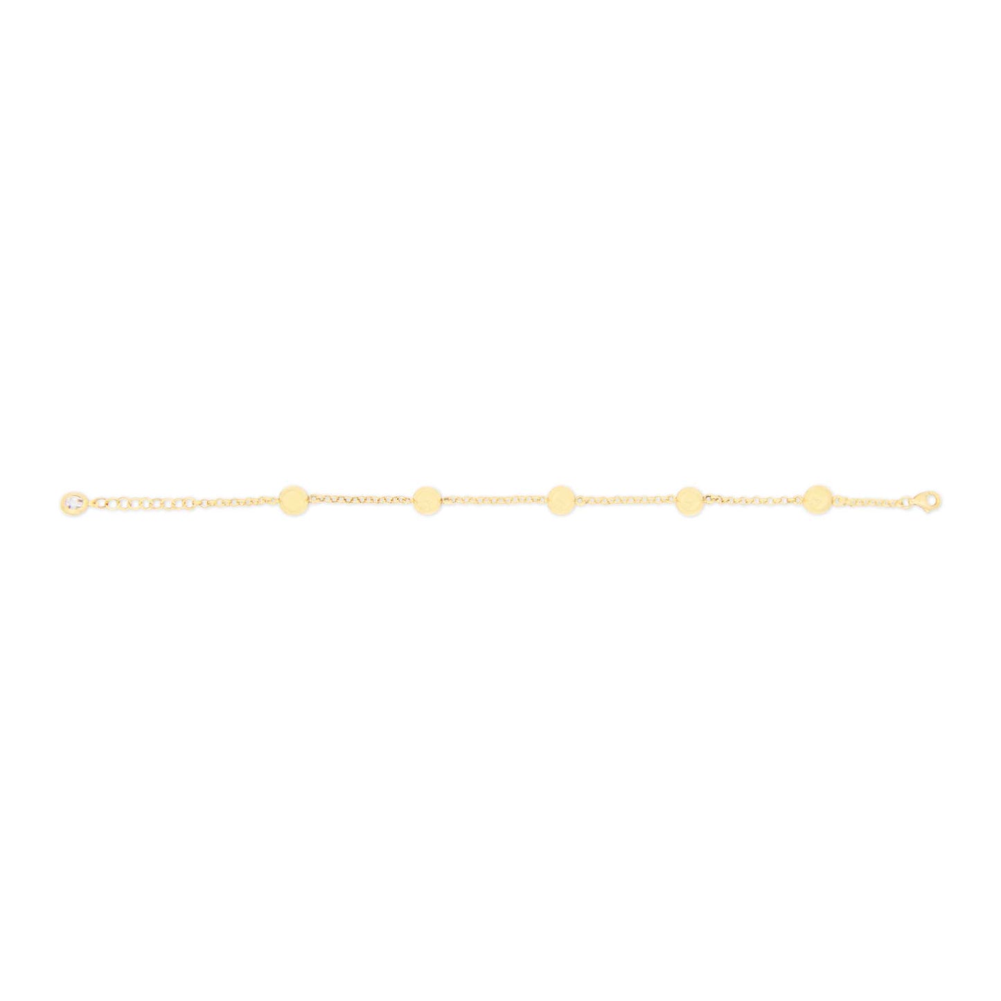 14k Yellow Gold By The Yard Beads Bracelet