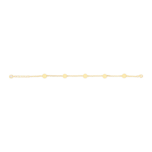 14k Yellow Gold By The Yard Beads Bracelet