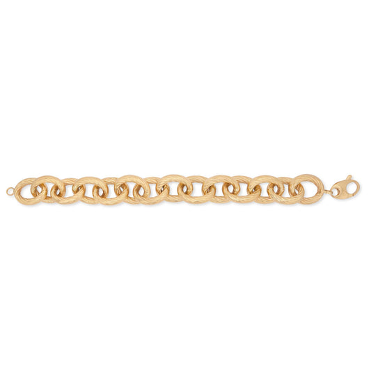 14k Yellow Gold Twisted Rolo Chunky Bracelet