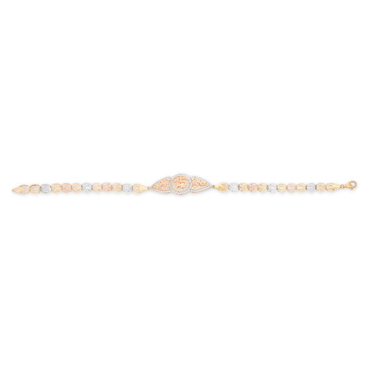 14k Tri Color Gold 15 Años Bracelet